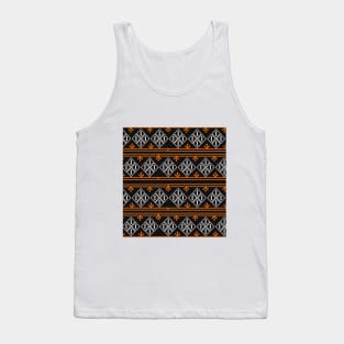 orange and black pattern background fabric pattern Tank Top